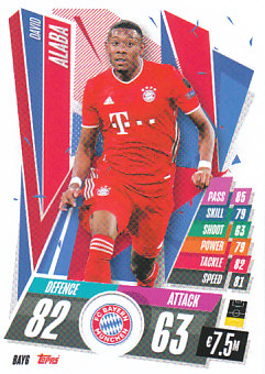 David Alaba Bayern Munchen 2020/21 Topps Match Attax CL #BAY06